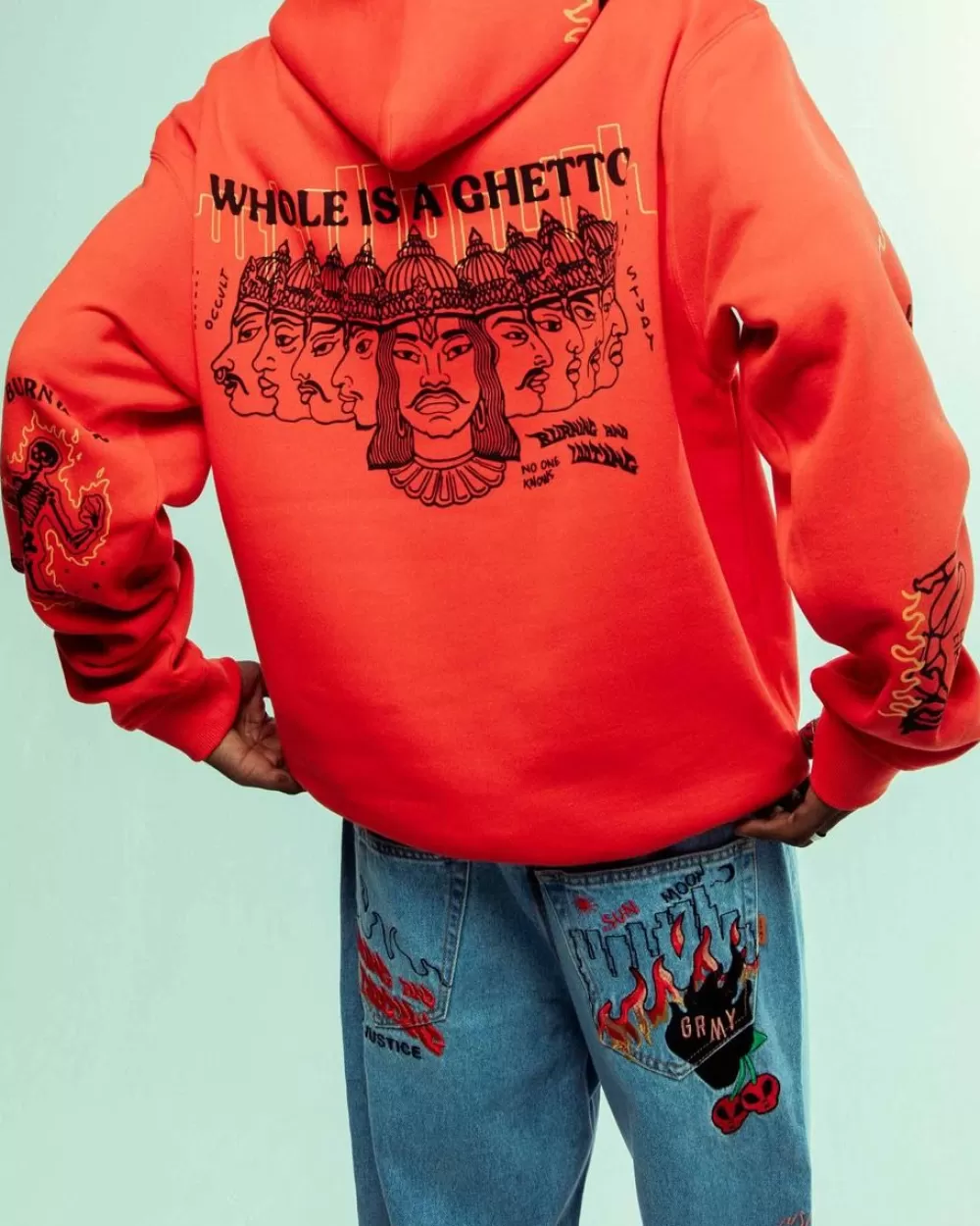 Grimey Pantalon Vaquero The Sweet Burn Regular - Washed Blue | Fw23 Store