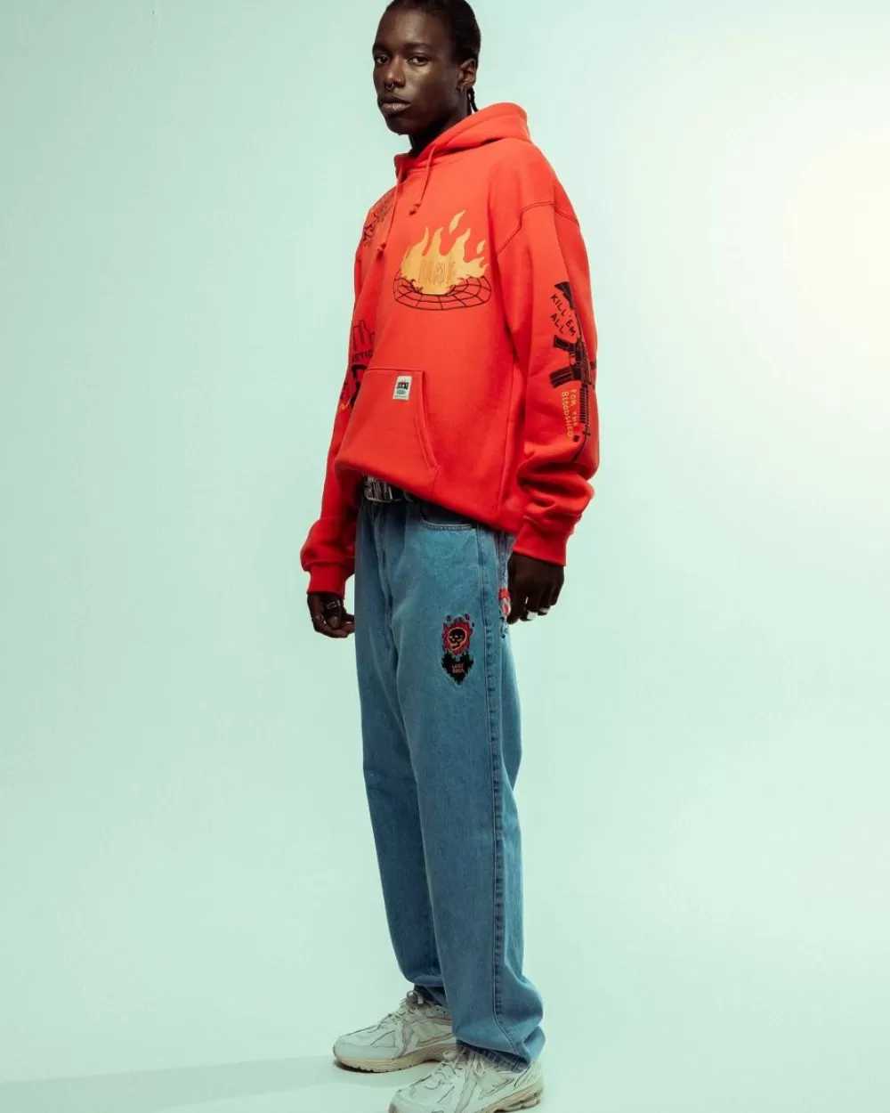 Grimey Pantalon Vaquero The Sweet Burn Regular - Washed Blue | Fw23 Store