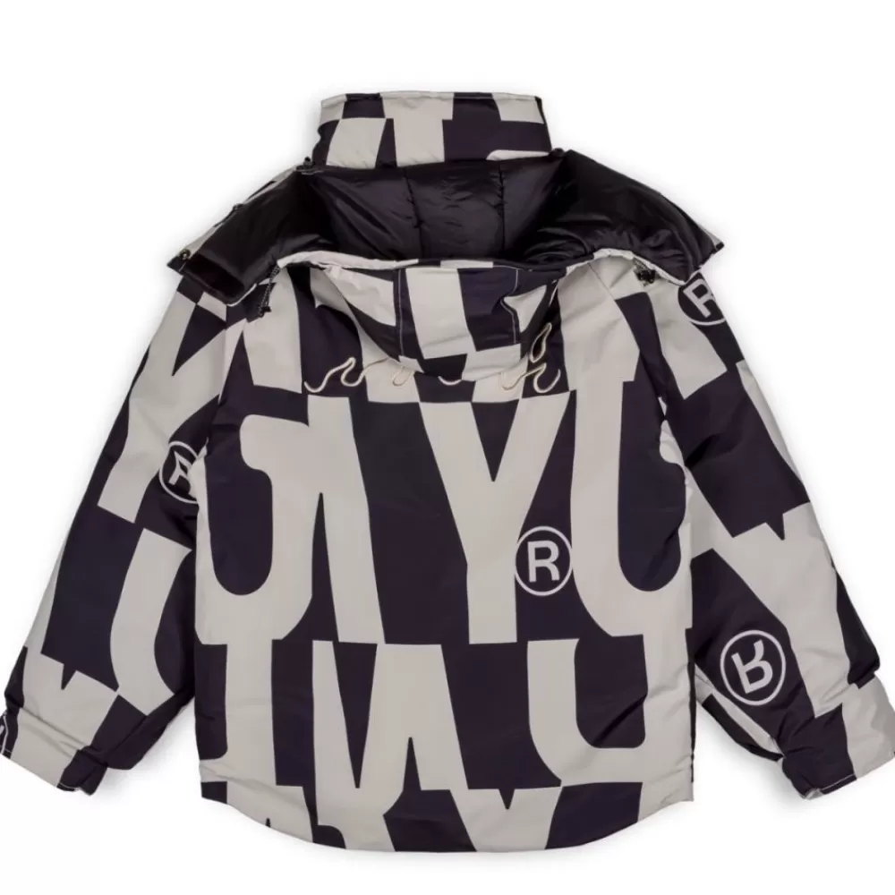 Grimey Parka Snow Fox All Over Print - Black | Winter 22 Clearance