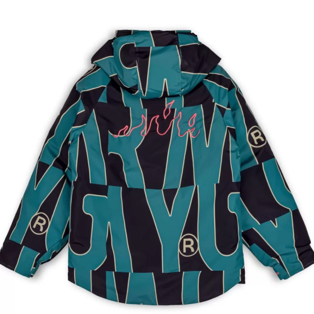 Grimey Parka Snow Fox All Over Print - Blue | Winter 22 Outlet