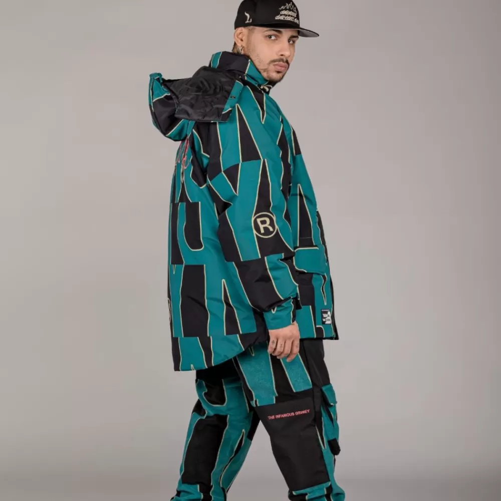 Grimey Parka Snow Fox All Over Print - Blue | Winter 22 Outlet
