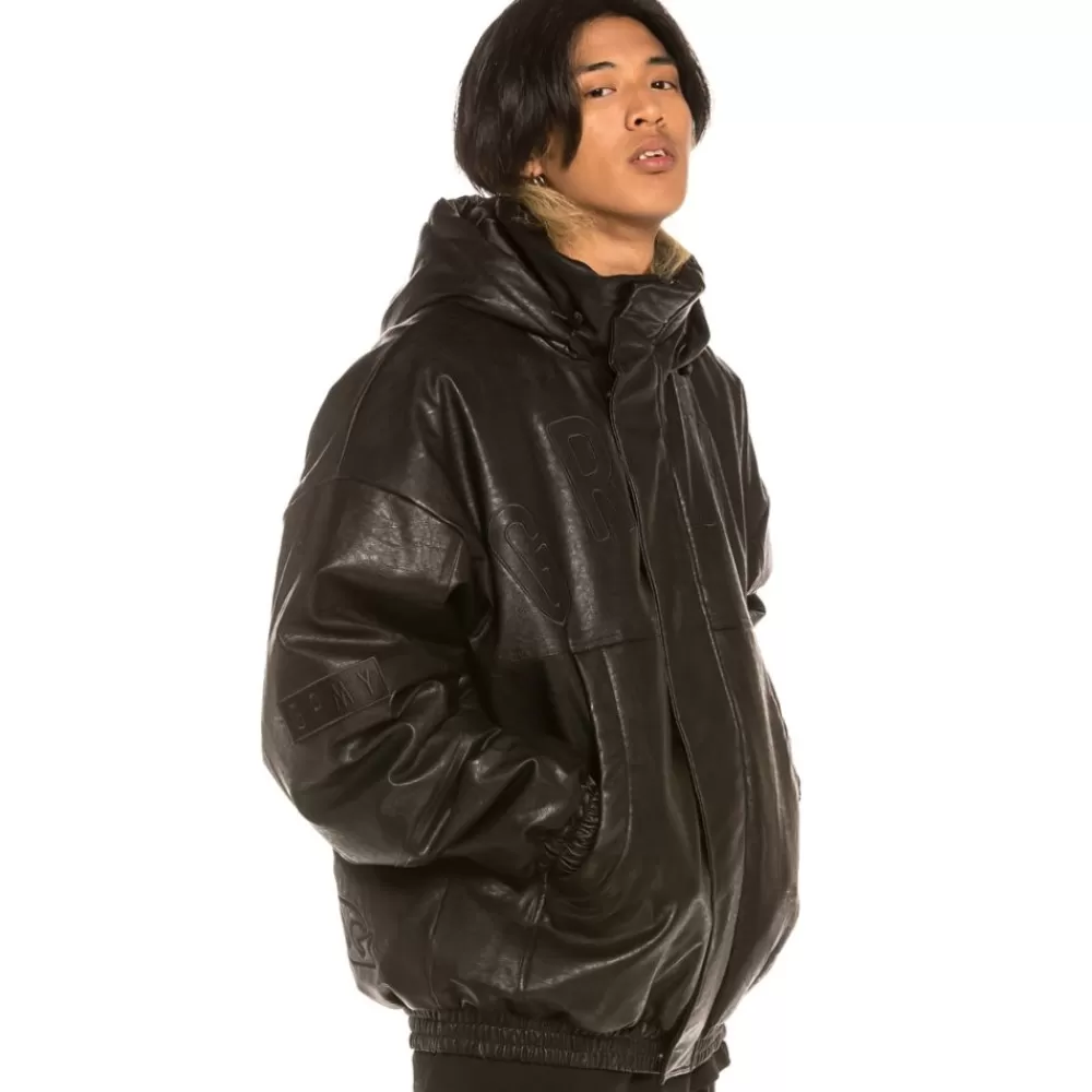 Grimey Pullover "Les Memories" Pu Leather - Black | Winter 21 Store