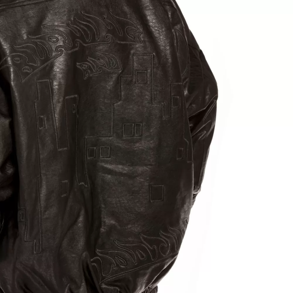 Grimey Pullover "Les Memories" Pu Leather - Black | Winter 21 Store