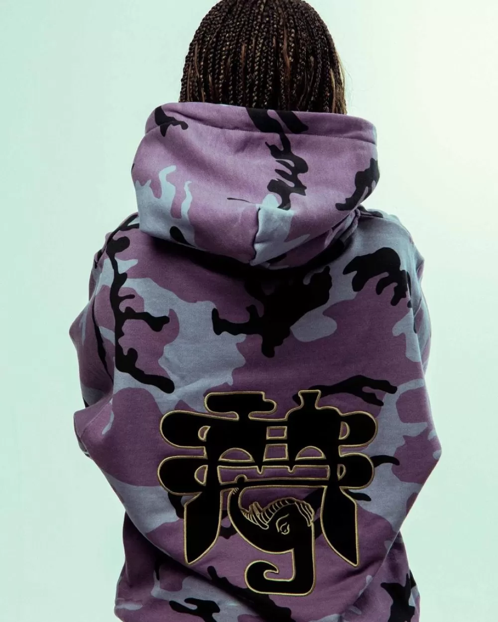 Grimey Sudadera Capucha All Over Print Tusker Temple Vintage - Purple | Fw23 New