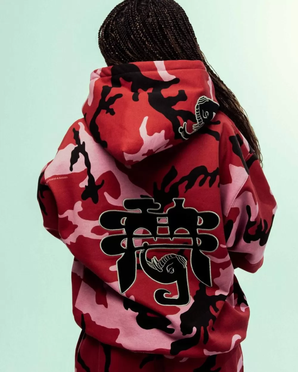 Grimey Sudadera Capucha All Over Print Tusker Temple Vintage - Red | Fw23 Flash Sale