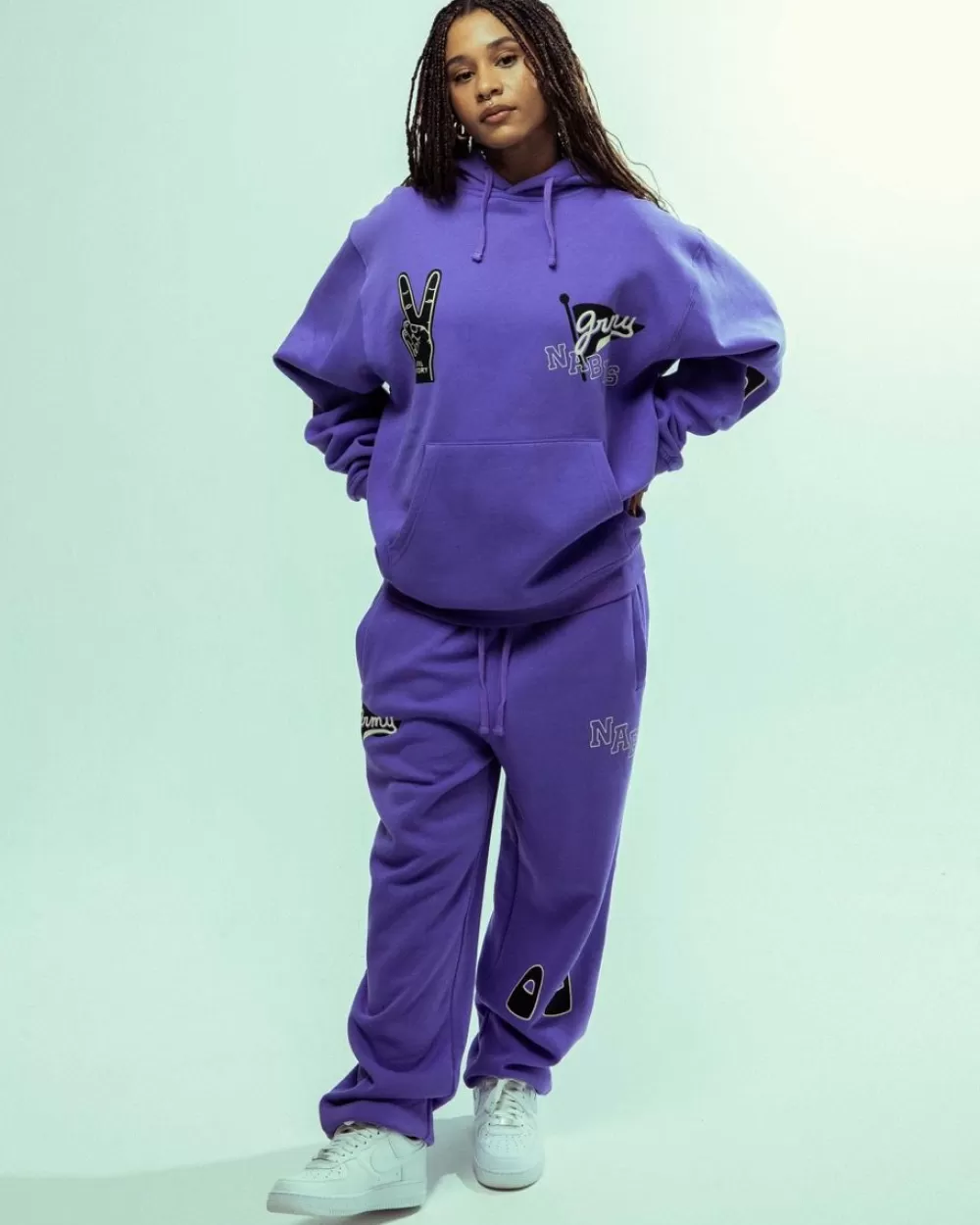 Grimey Sudadera Capucha Nablus Vintage - Purple | Fw23 Discount