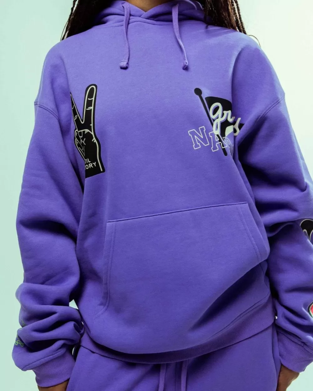 Grimey Sudadera Capucha Nablus Vintage - Purple | Fw23 Discount