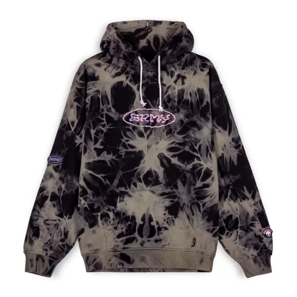 Grimey Sudadera Capucha Ufollow Bleached - Black | Spring 23 Best