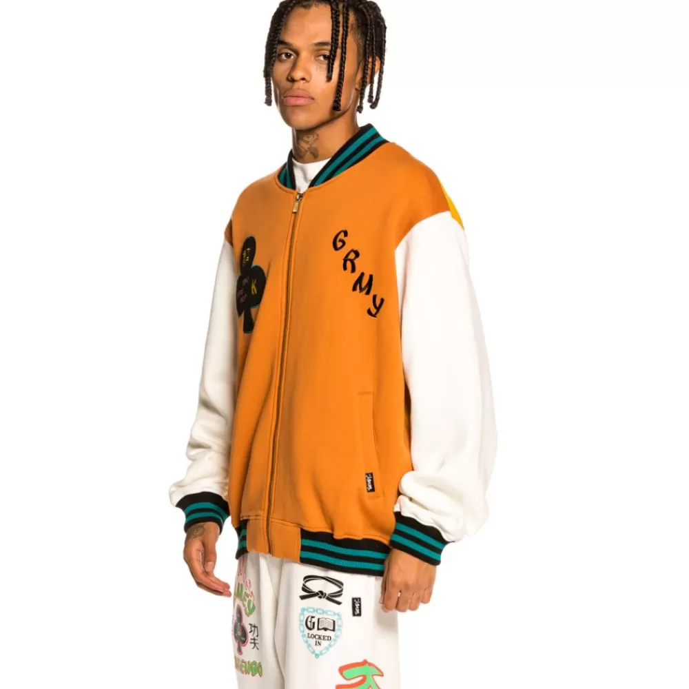 Grimey Sudadera "Destroy All Fear" Zip Crewneck - Brick | Fall 21 Outlet