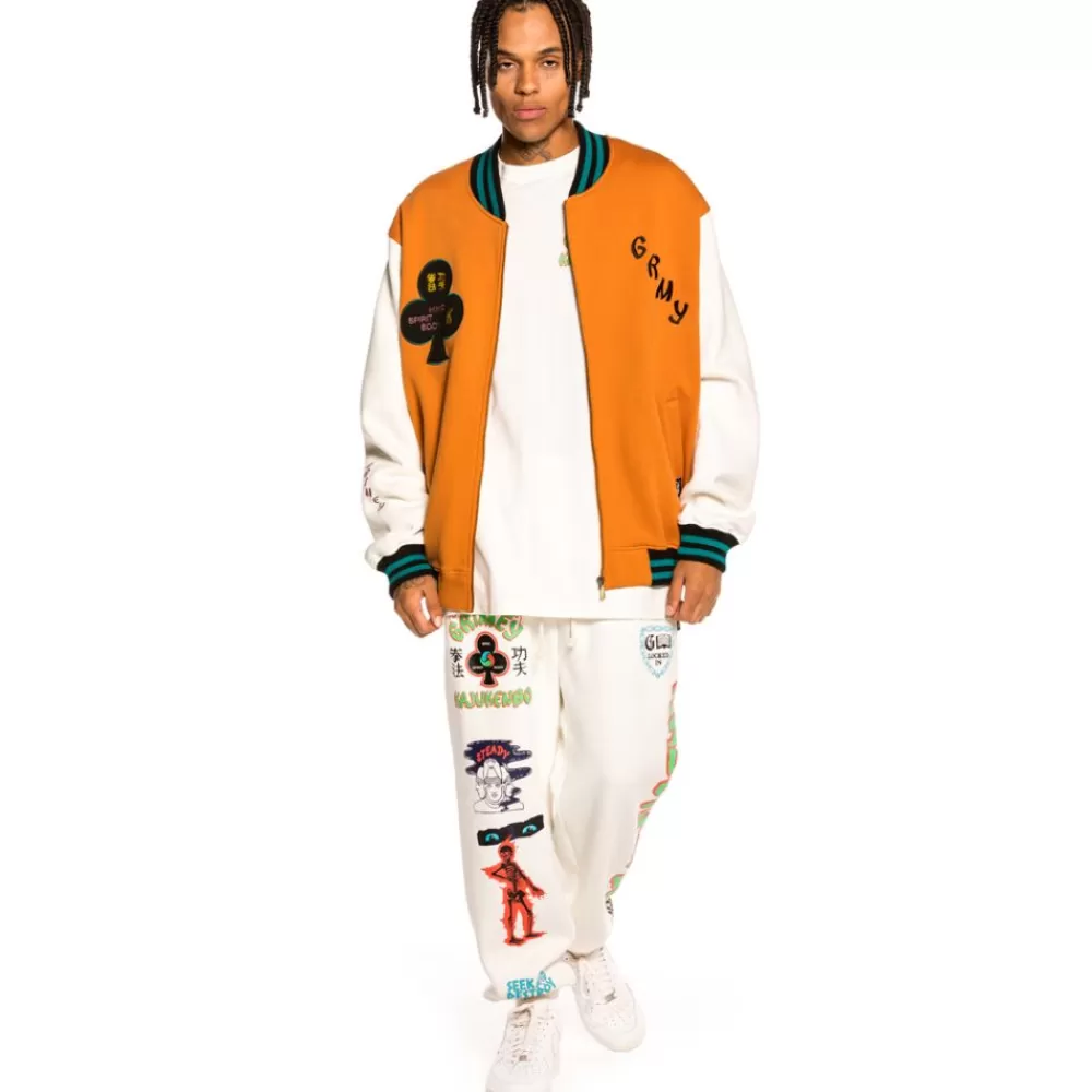 Grimey Sudadera "Destroy All Fear" Zip Crewneck - Brick | Fall 21 Outlet