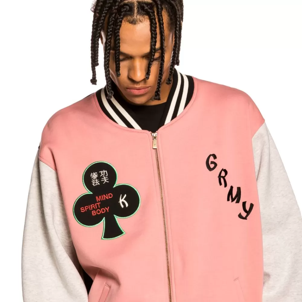 Grimey Sudadera "Destroy All Fear" Zip Crewneck - Pink | Fall 21 Best Sale