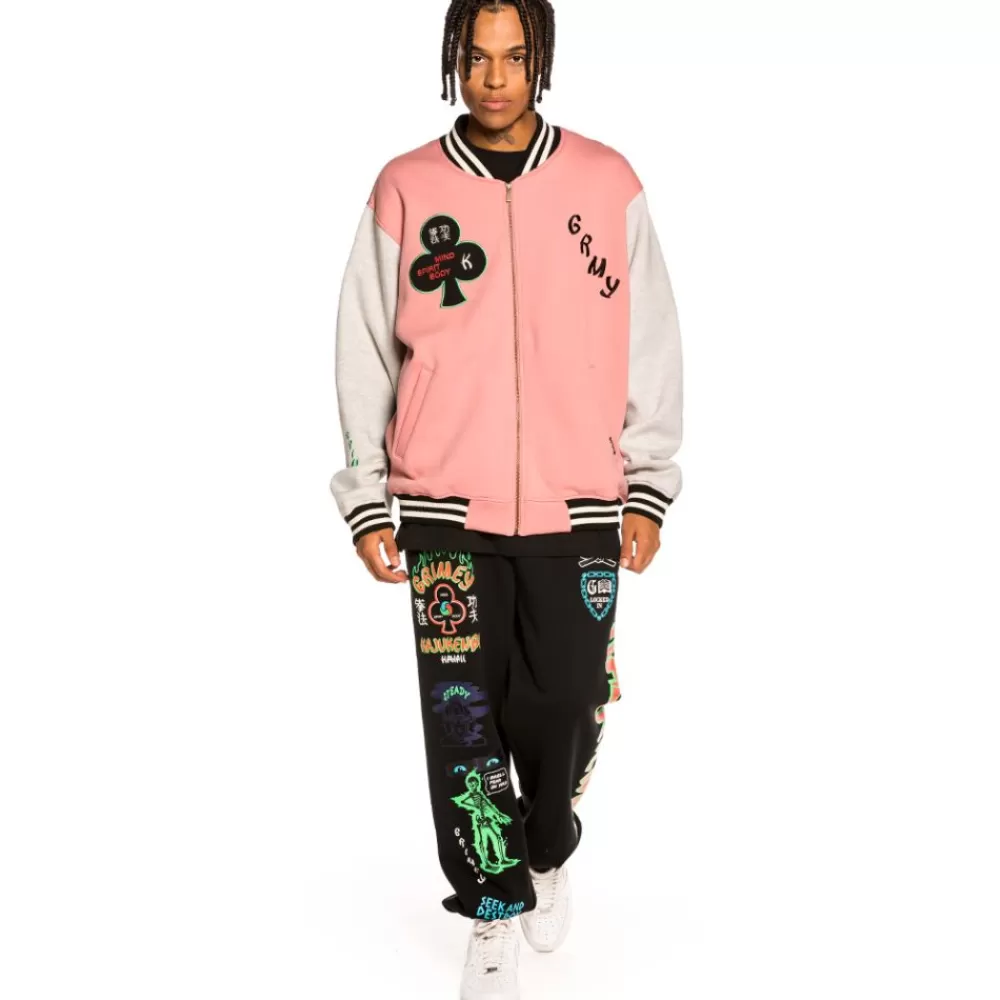 Grimey Sudadera "Destroy All Fear" Zip Crewneck - Pink | Fall 21 Best Sale