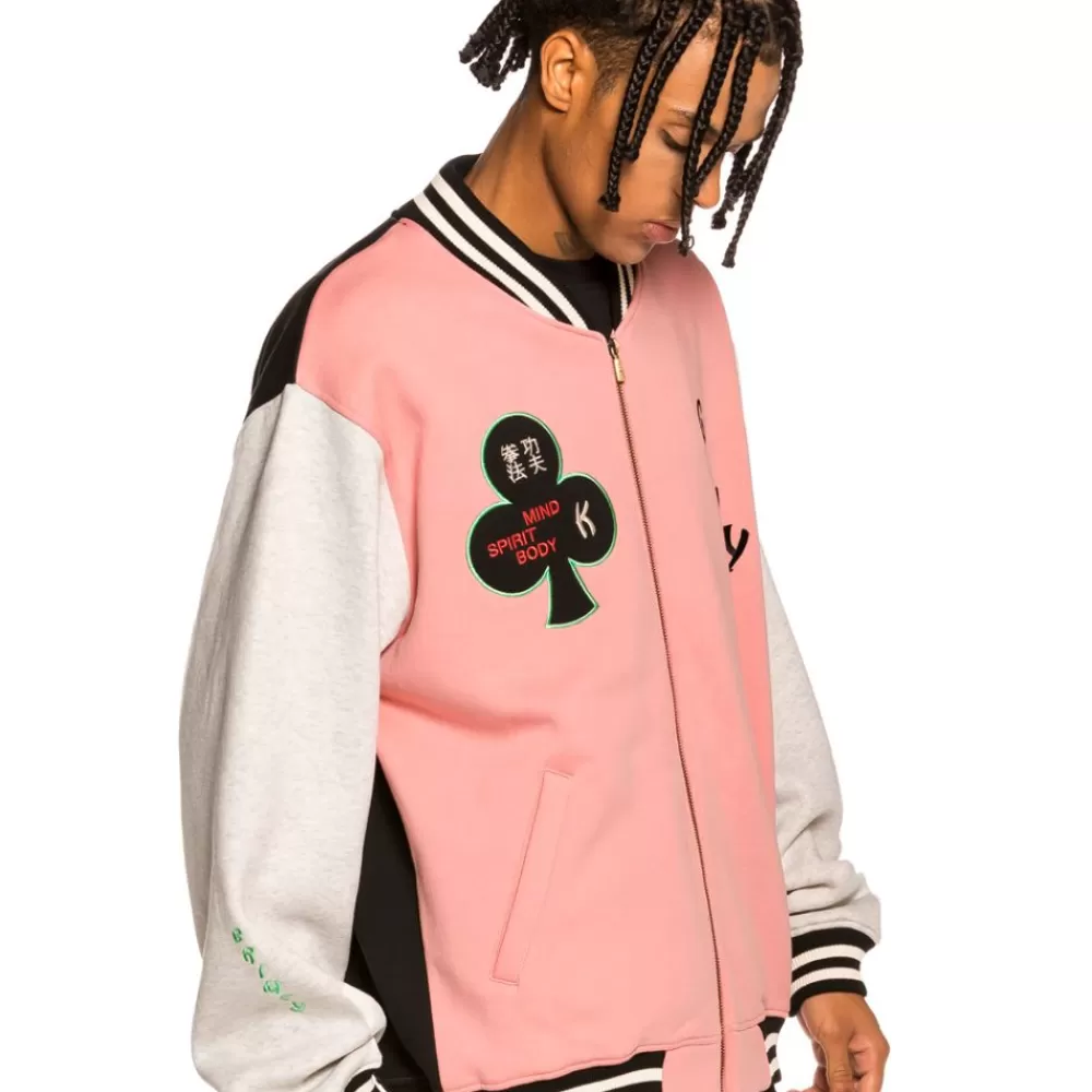 Grimey Sudadera "Destroy All Fear" Zip Crewneck - Pink | Fall 21 Best Sale