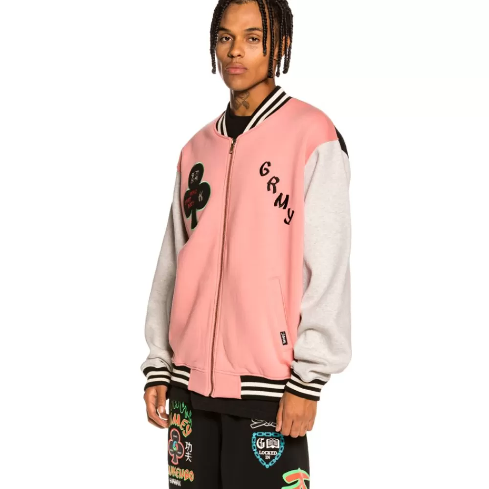 Grimey Sudadera "Destroy All Fear" Zip Crewneck - Pink | Fall 21 Best Sale