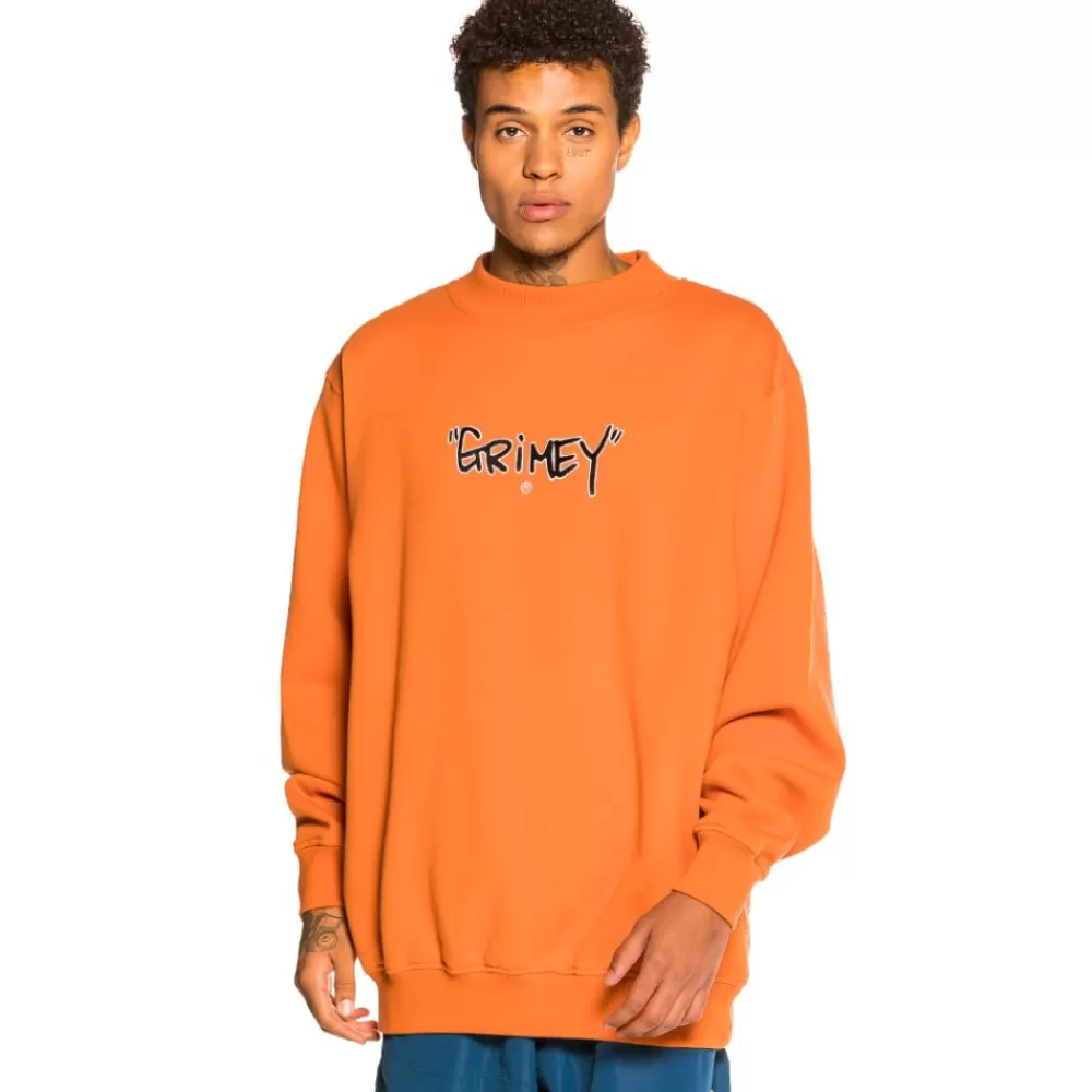 Grimey Sudadera "Gem Cutting" Crewneck - Brick | Fall 21 Flash Sale