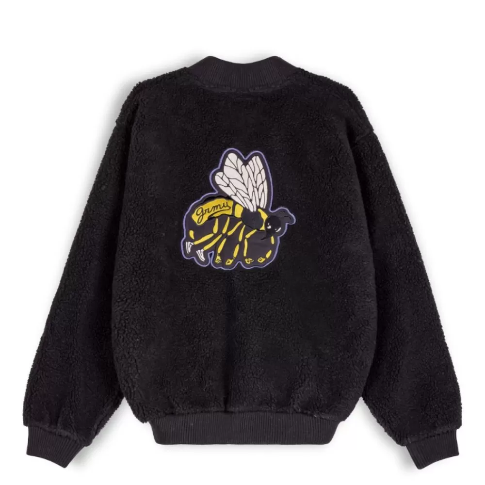 Grimey Sudadera "Hive" Sherpa Button Sweatshirt - Black | Fall 22 Shop