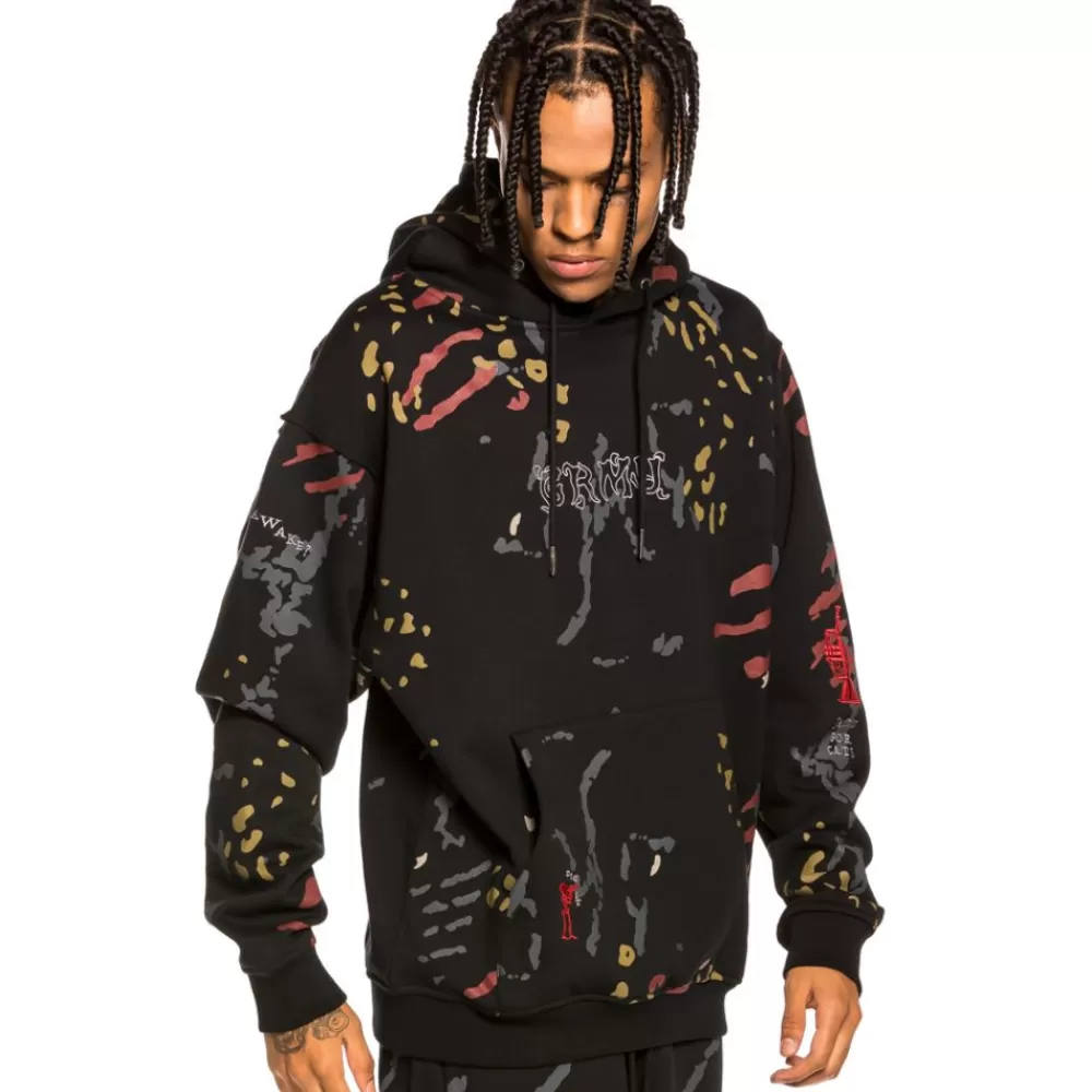 Grimey Sudadera "Jazz Thing All Over Print" Hoodie - Black | Fall 21 Best Sale