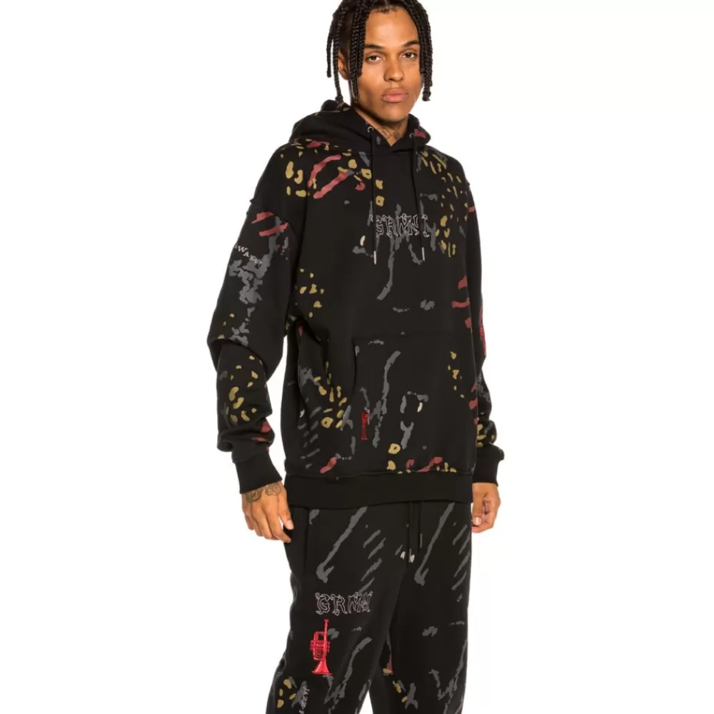 Grimey Sudadera "Jazz Thing All Over Print" Hoodie - Black | Fall 21 Best Sale