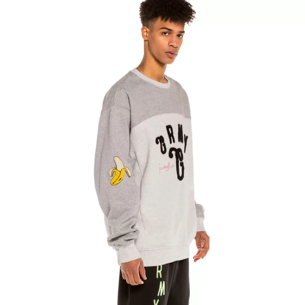 Grimey Sudadera "Jungle Punch" Bicolor Crewneck - Sport Grey | Spring 22 Clearance