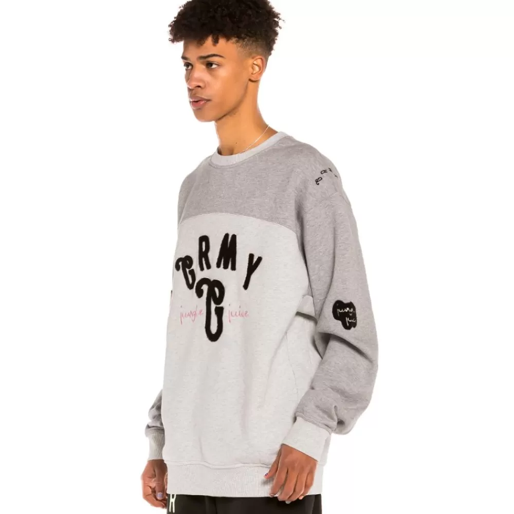 Grimey Sudadera "Jungle Punch" Bicolor Crewneck - Sport Grey | Spring 22 Clearance