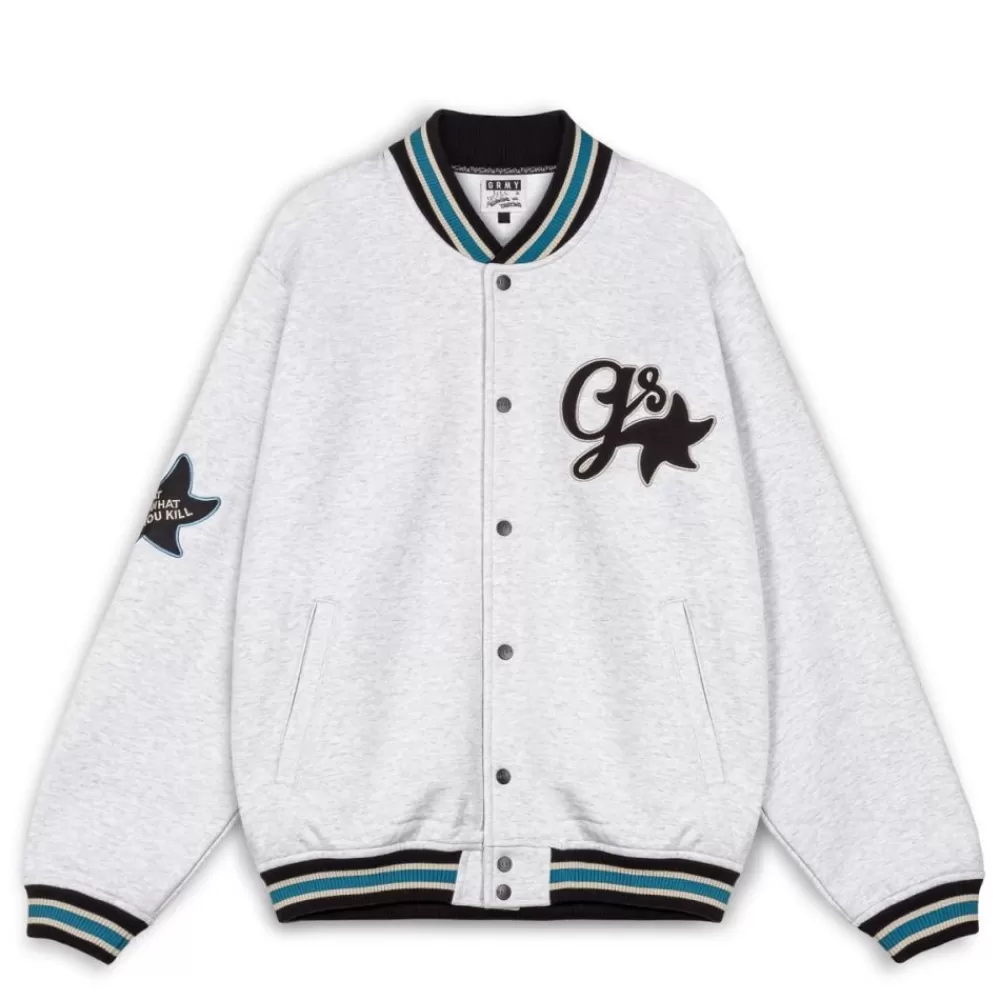 Grimey Sudadera Madrid Fleece Button Heavyweight - Sport Grey | Fw23 Hot