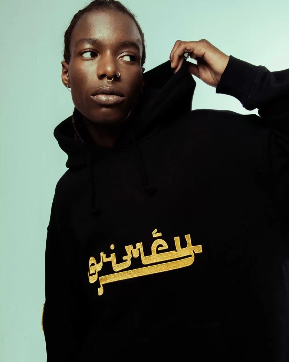 Grimey Sudadera Nablus Stones Vintage - Black | Fw23 Shop