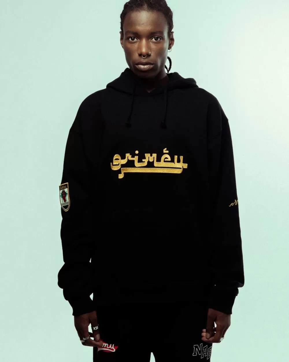 Grimey Sudadera Nablus Stones Vintage - Black | Fw23 Shop