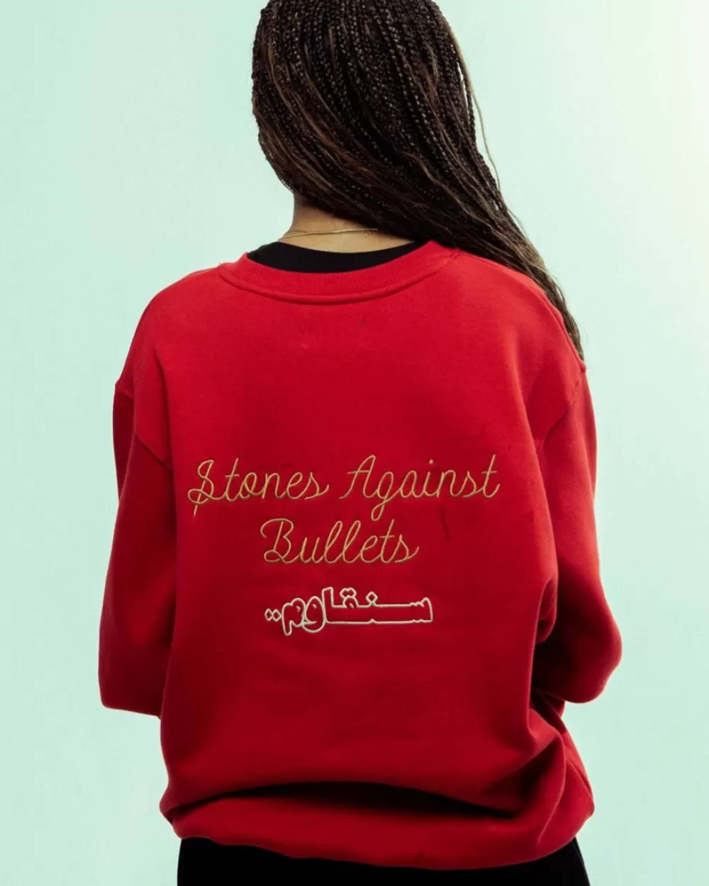 Grimey Sudadera Nablus Vintage Crewneck - Dark Red | Fw23 Shop