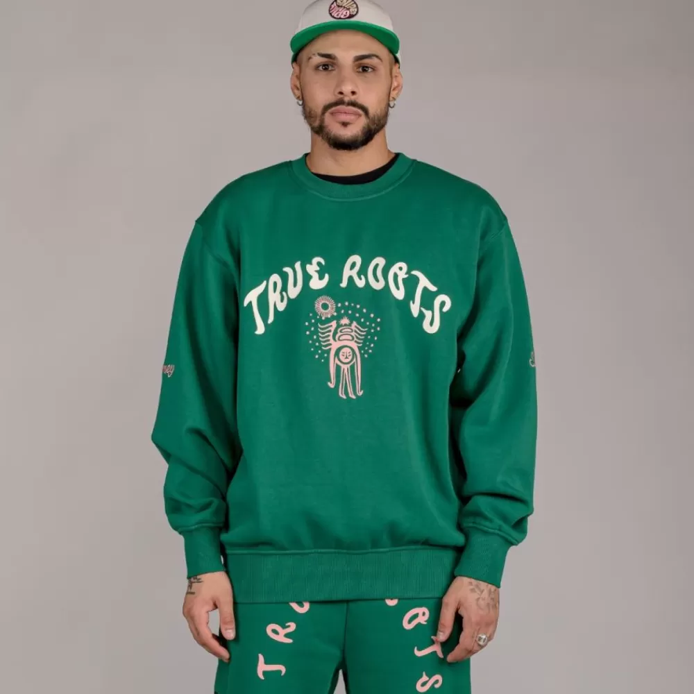 Grimey Sudadera "Snipes X True Roots" Crewneck - Green | Fall 22 Sale