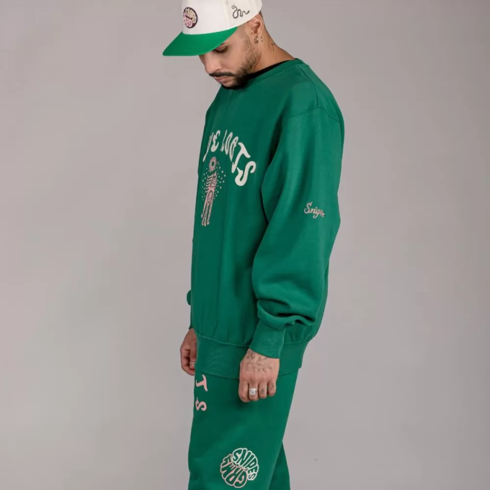 Grimey Sudadera "Snipes X True Roots" Crewneck - Green | Fall 22 Sale