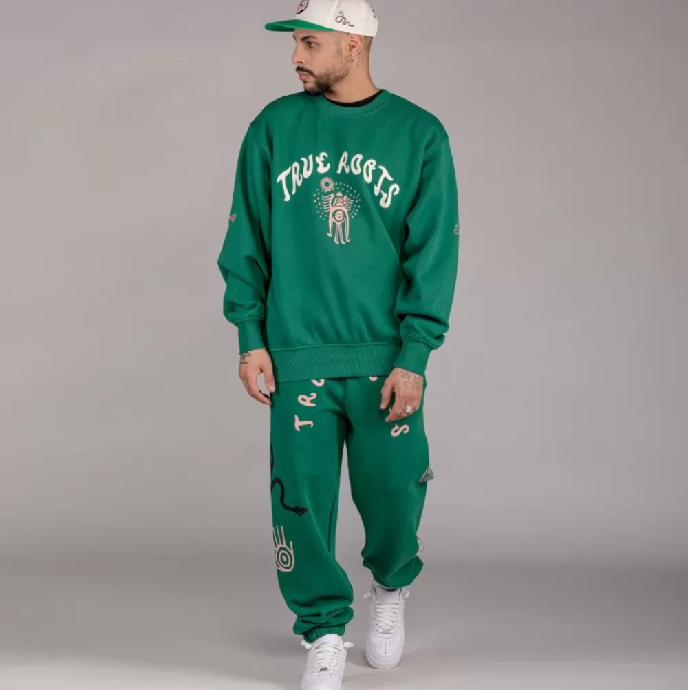 Grimey Sudadera "Snipes X True Roots" Crewneck - Green | Fall 22 Sale