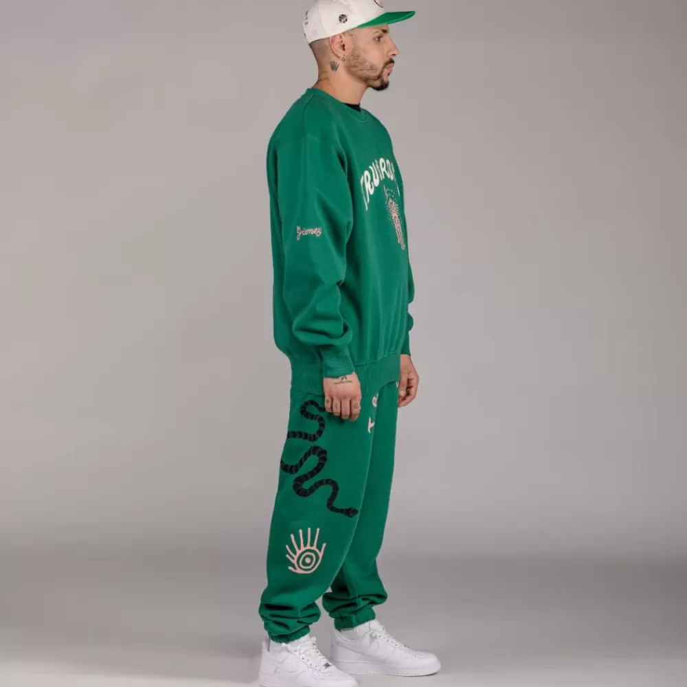 Grimey Sudadera "Snipes X True Roots" Crewneck - Green | Fall 22 Sale