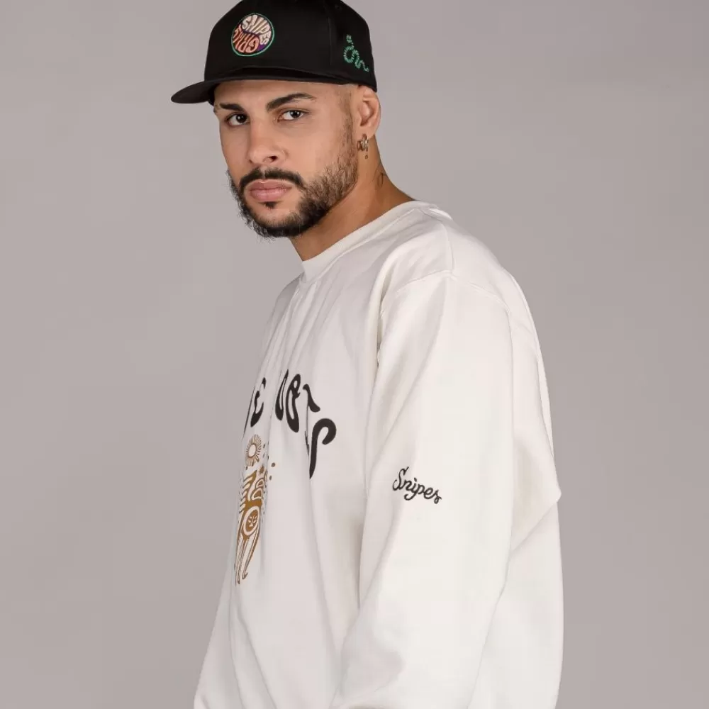 Grimey Sudadera "Snipes X True Roots" Crewneck - White | Fall 22 Discount