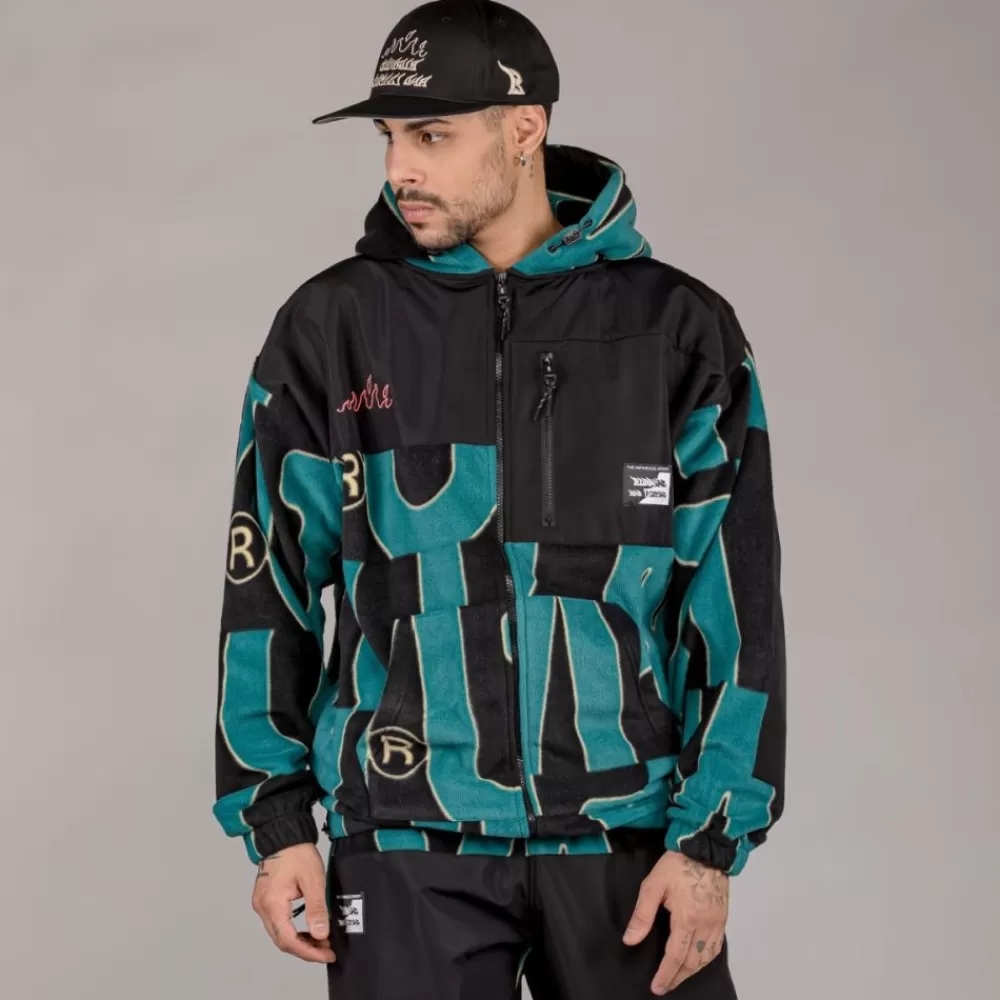 Grimey Sudadera Snow Fox All Over Polar Fleece - Blue | Winter 22 Flash Sale