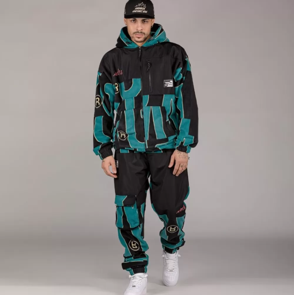 Grimey Sudadera Snow Fox All Over Polar Fleece - Blue | Winter 22 Flash Sale