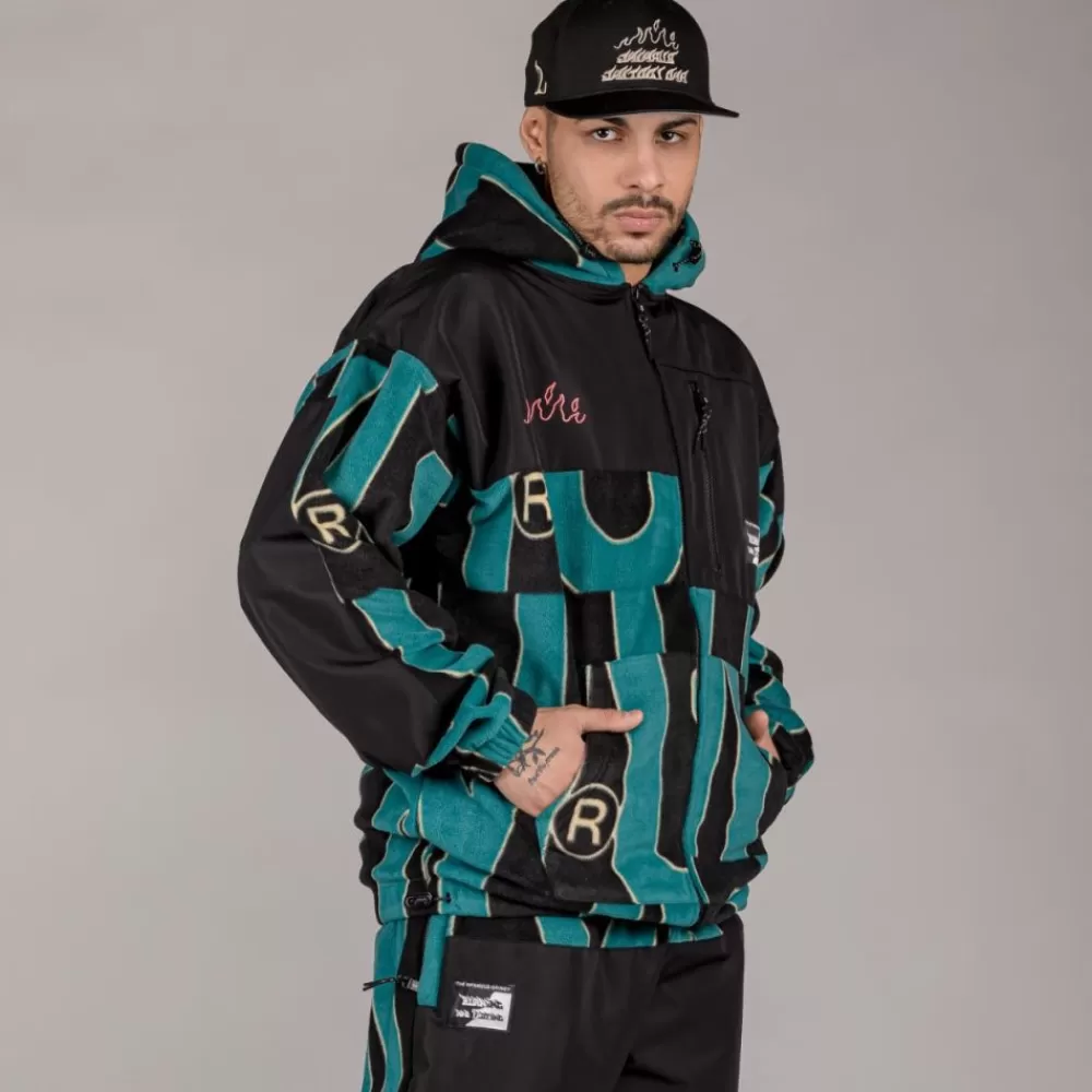 Grimey Sudadera Snow Fox All Over Polar Fleece - Blue | Winter 22 Flash Sale