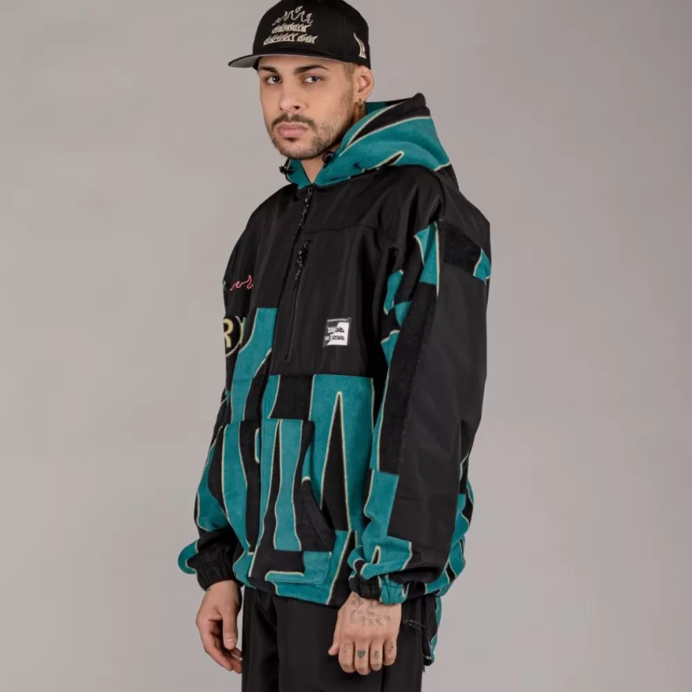 Grimey Sudadera Snow Fox All Over Polar Fleece - Blue | Winter 22 Flash Sale