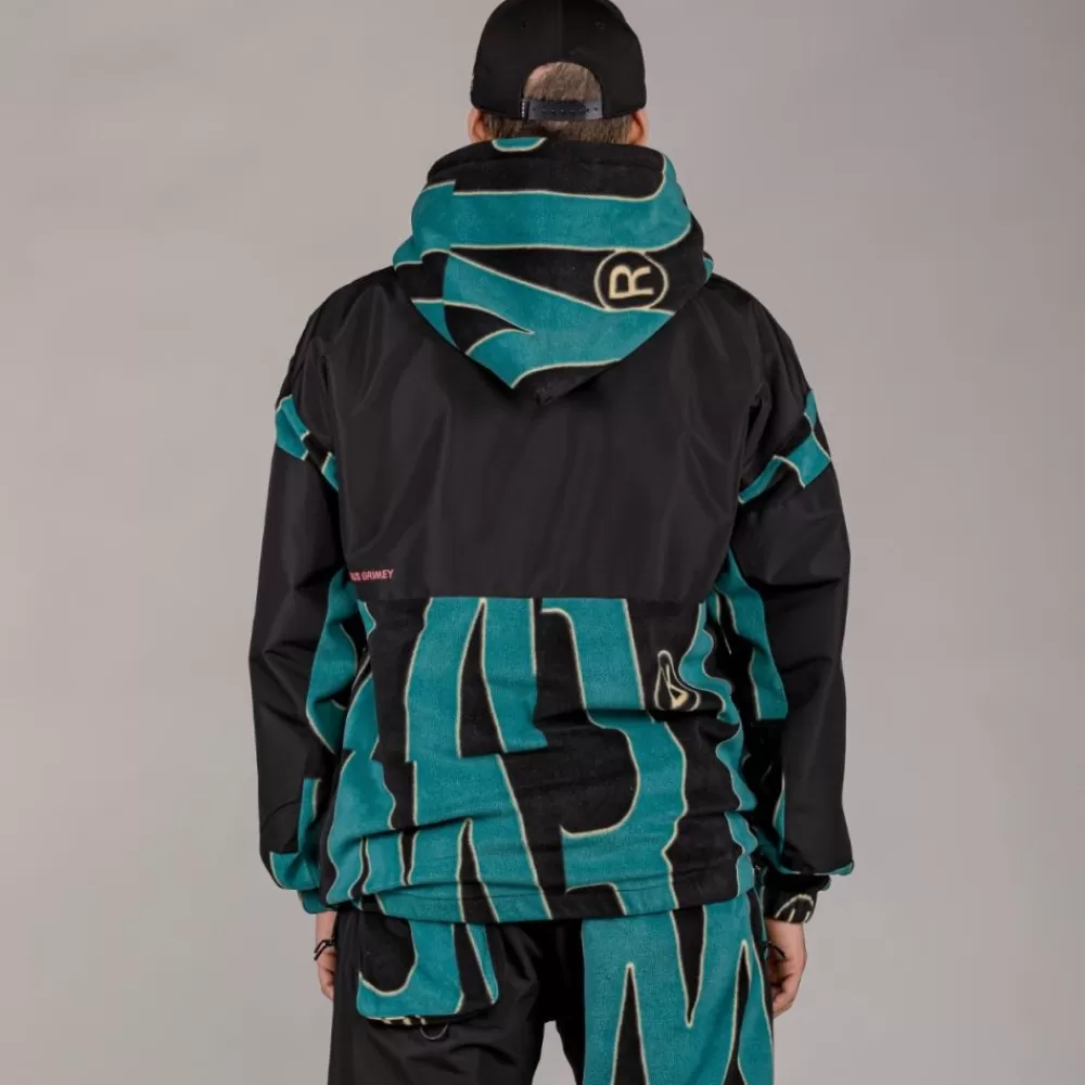 Grimey Sudadera Snow Fox All Over Polar Fleece - Blue | Winter 22 Flash Sale