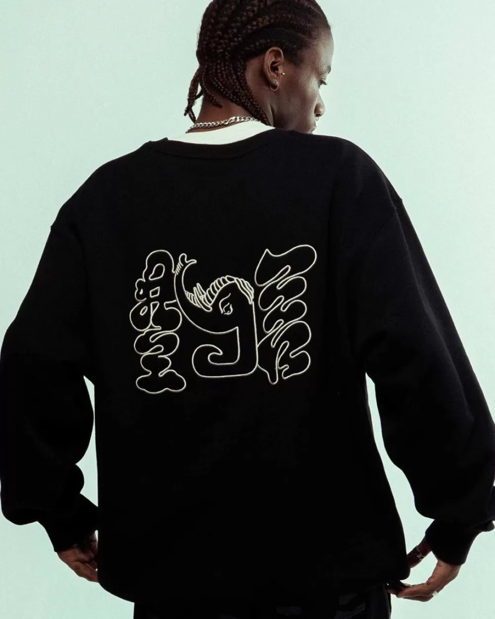 Grimey Sudadera Tusker Temple Vintage - Black | Fw23 Shop