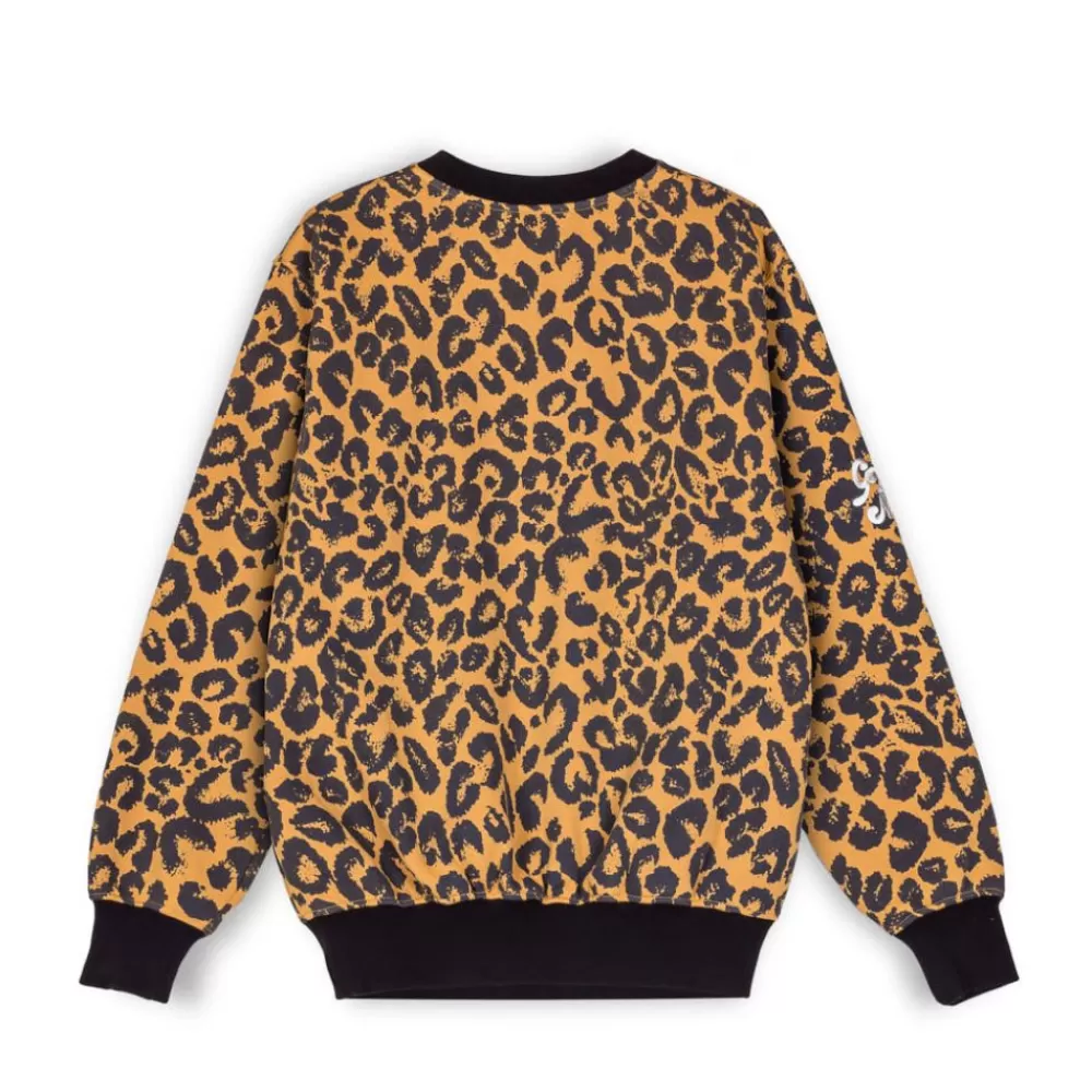 Grimey Sudadera "Westbound" All Over Print Crewneck - Leopard | Fall 22 Flash Sale