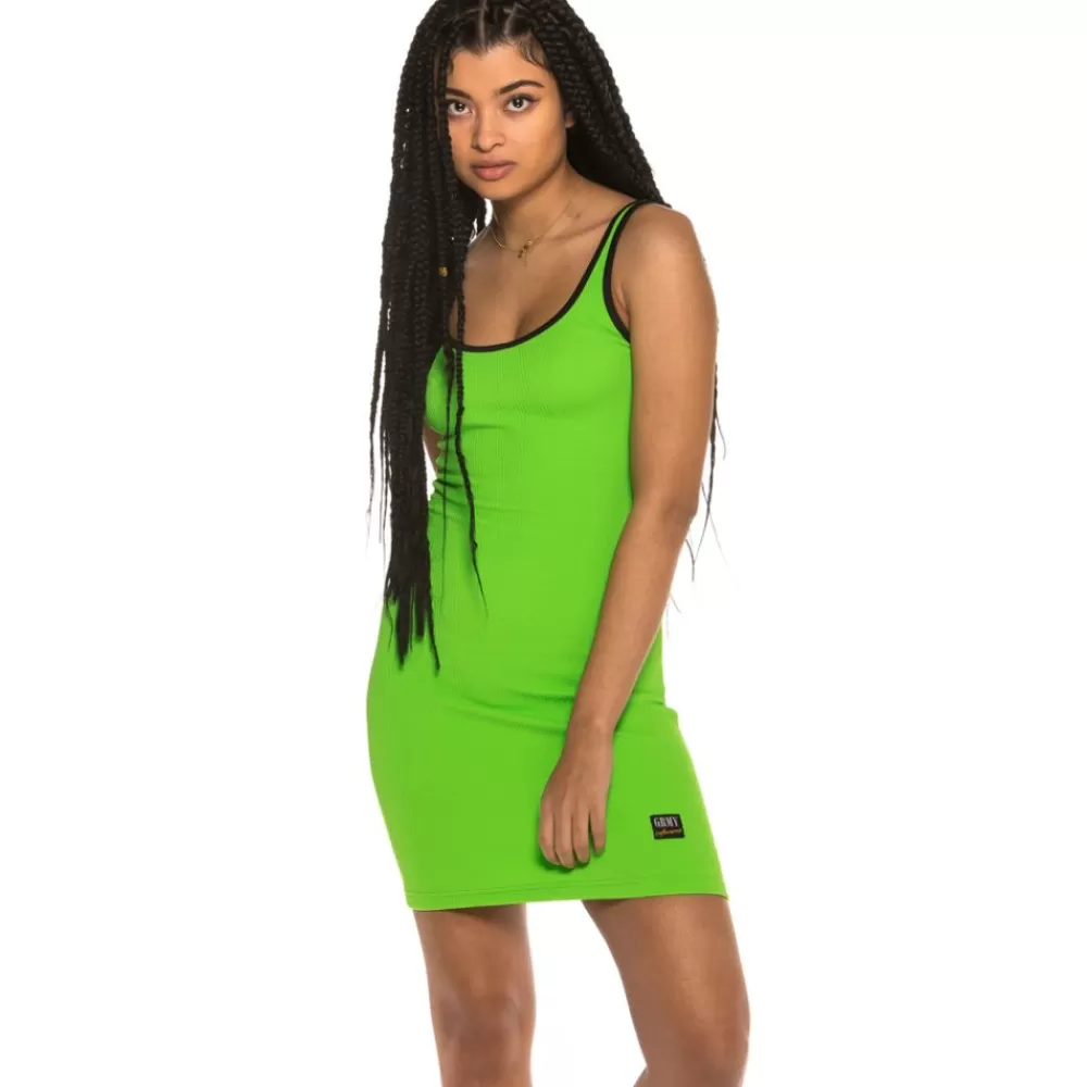 Grimey Vestido Chica Ultimate Summer Dress Ss19 Lime Outlet